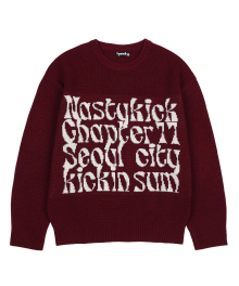 [NK] Kinsum Knit (Burgundy)_K23ZB738