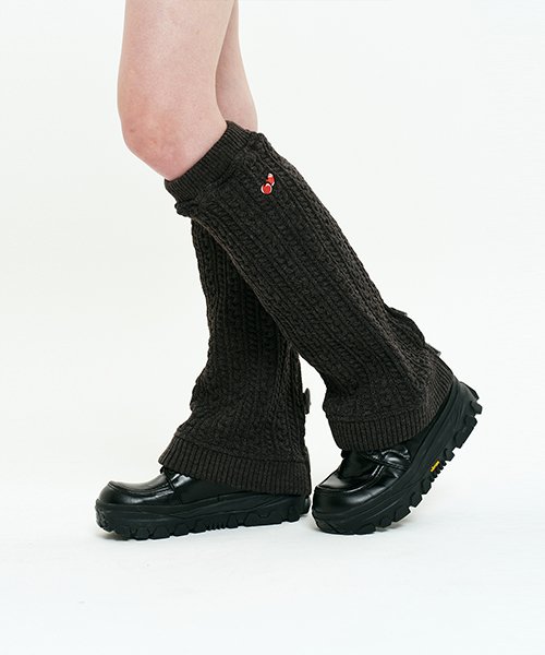 Knitted Leg Warmers Black