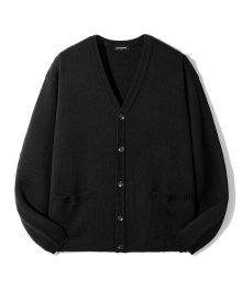 BASIC KNIT CARDIGAN (BLACK) [LRSFCGK714M]