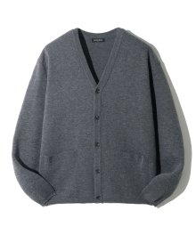 BASIC KNIT CARDIGAN (DARK GREY) [LRSFCGK714M]