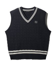 V NECK KNIT VEST (NAVY) [LRSFCVK705M]