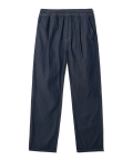 DENIM ONE-TUCK WIDE SETUP PANTS (DARK BLUE) [LRSFDDW726M]