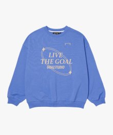 OVER FIT LIVE THE GOAL SWEAT-LIGHT BLUE
