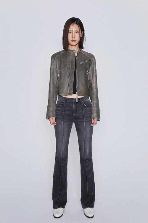 애프터아워즈(AFTERHOURS) DENIM PINTUCK BOOTSCUT PANTS (GREY) - 사이즈 & 후기 | 무신사