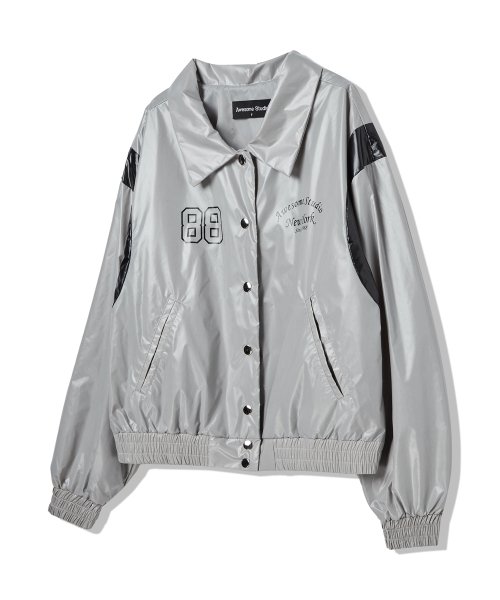 Black and discount silver varsity jacket