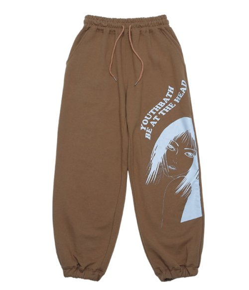 YB GRAPHIC JOGGERPANTS_CAMEL