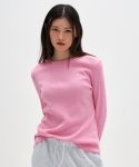 클로브(CLOVE) [23FW clove] Waffle T-Shirt (Pink)