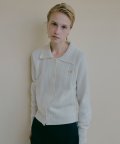 MOUVEMENT W CABLE KNIT CARDIGAN white