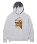 한량(HANRYANG) HR 0043 delicious hamburger hoodie melange gray  햄버거 그레이 후드
