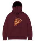 한량(HANRYANG) HR 0044 delicious pizza hoodie maroon  피자 마룬 후드