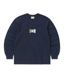 Cutout Letters L/S Tee Navy