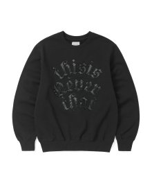 Fortuna Applique Crewneck Black