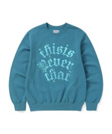 Fortuna Applique Crewneck Dark Teal