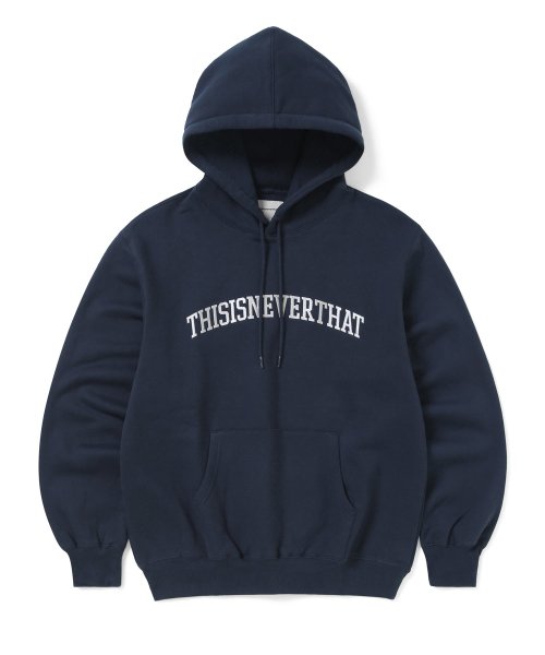 MUSINSA | thisisneverthat® Arch-Logo Hoodie Navy