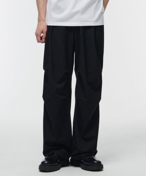 PARACHUTE BANDING SLACKS [BLACK]