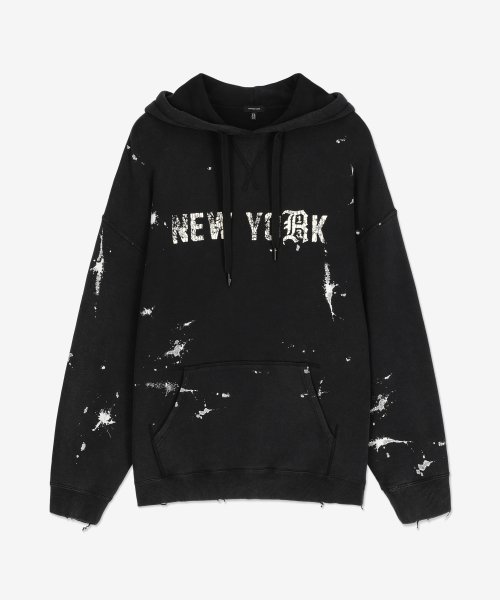 R13 Black 'New York' Hoodie