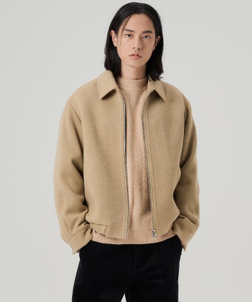 Шерстяной твил-блузон Oblique (Beige)