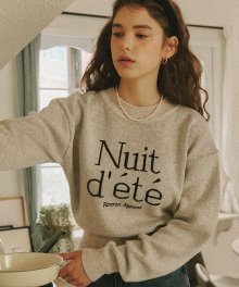 NUIT D ETE BALLOON KNIT PULLOVER OATMEAL