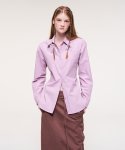 에트몽(ETMON) Pintuck Waist Strap Shirt, Pink Lavender