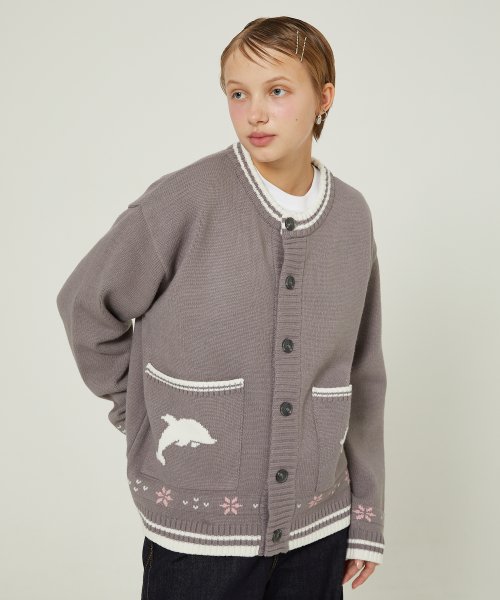 Вязаный кардиган Dolphin - Grey