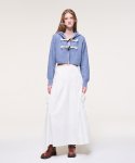 에트몽(ETMON) Shirring Pocket Long Skirt, Ivory