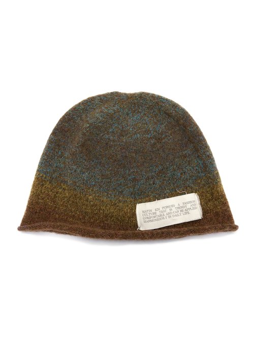 MUSINSA | MATIN KIM GRADATION SNUG KNIT BEANIE IN BROWN