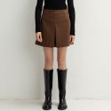 르(LE) inverted pleat mini skirt (brown)