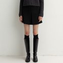 르(LE) inverted pleat mini skirt (black)