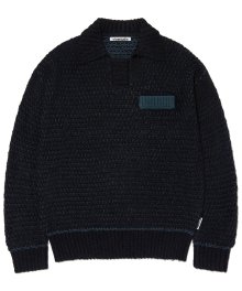 WOOL COLLARNECK KNIT [BLACK]