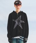 메인부스(MAINBOOTH) Starfish Hood Zip-Up Sweater(BLACK)