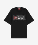 디젤(DIESEL) 남성 나벨 M1 반소매 티셔츠 - 블랙 / A117770PATI9XX
