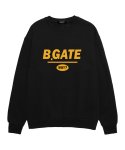 바리게이트(BARIGATE) B-GATE 로고 오버핏 맨투맨 (BRLTS001) 블랙/옐로우