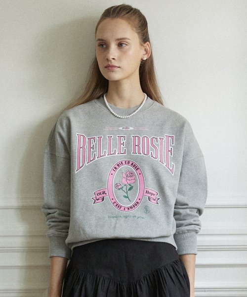 MUSINSA | OURHOPE Belle Rose Sweatshirt - Melange Gray