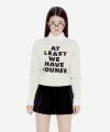 YOUHEE LETTERING PULLOVER KNIT IVORY