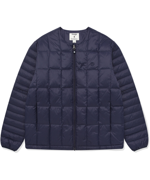 [COVERNAT X WRANGLER] Легкий пуховик с вырезами на рукавах Navy