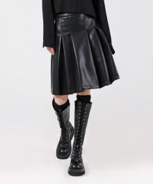 Amelie Pleated Skirt BLACK