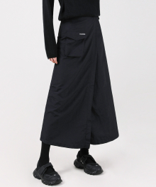 Greta Pocket Wrap Skirt BLACK