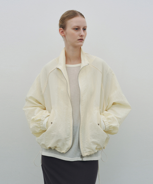 нейлон Two-way Windbreaker Jumper (Ivory)