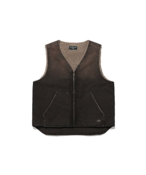 COTTON WASHED VEST_коричневый(NG2DFUB990A)