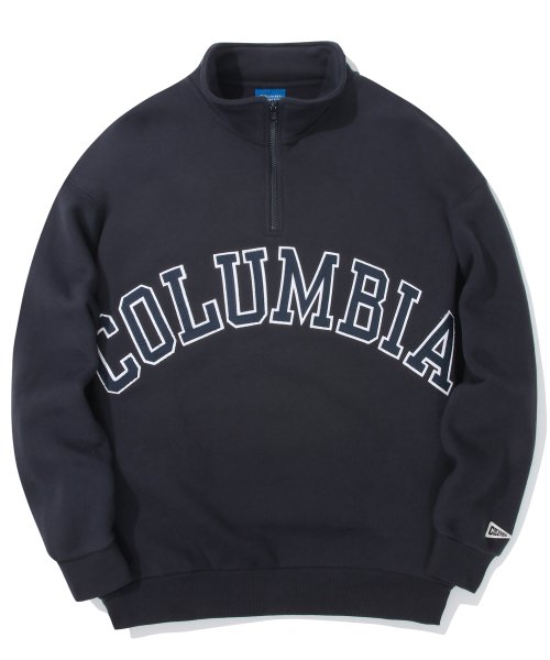 COLUMBIA ARCH оверсайз флисовый свитшот на полумолнии Crown Navy