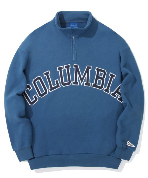 Флисовый свитшот COLUMBIA ARCH OVER-FIT FLEECE HALF ZU (royal blue)