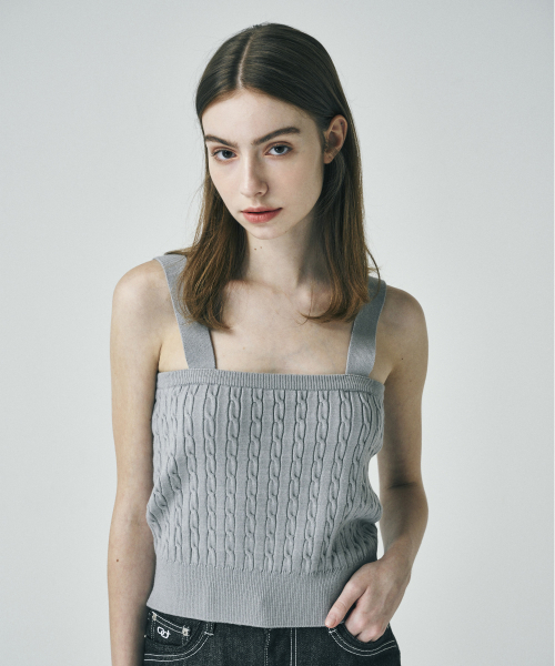 Кабельный трикотажный топ Light Grey 4W2316003