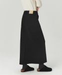 르바(LEVAR) Garment Dyeing Cotton Carpenter Skirt - Black