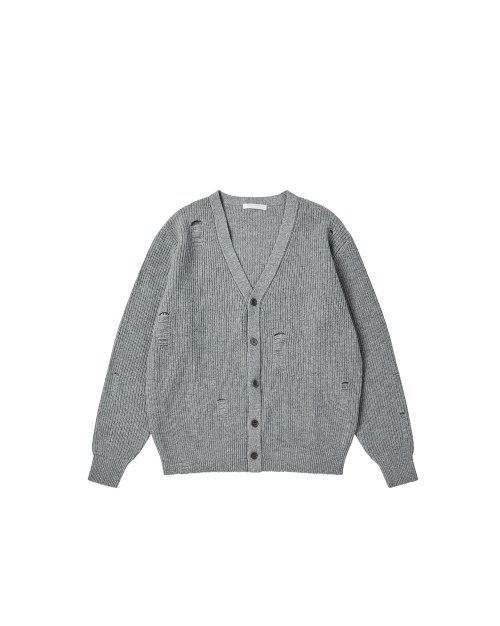 Рваный кардиган (Grey melange)