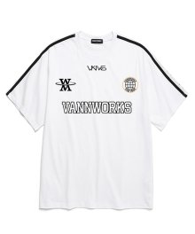 블록코어  엠블럼 라운드넥 반팔 티셔츠 (VS0039) 화이트/블랙