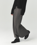 르바(LEVAR) Straight Maxi Skirt - Charcoal