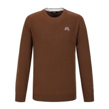 Basic Round Knit Sweater_Camel (Men)