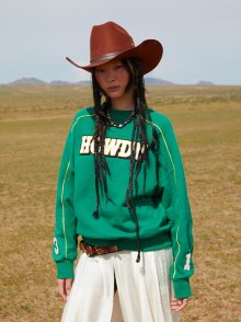 HOWDY PIPING SWEATSHIRT GREEN