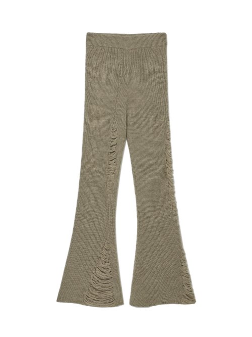★GLOWNY★SAHARA DAMAGED WOOL KNIT PANTS (CHARCOAL)★正規品 ☆GLOWNY☆SAHARA DAMAGED WOOL KNIT PANTS (KHAKI)☆正規品