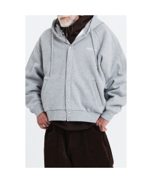 sadsmile fluff button hoodie CQTAW23521GYX